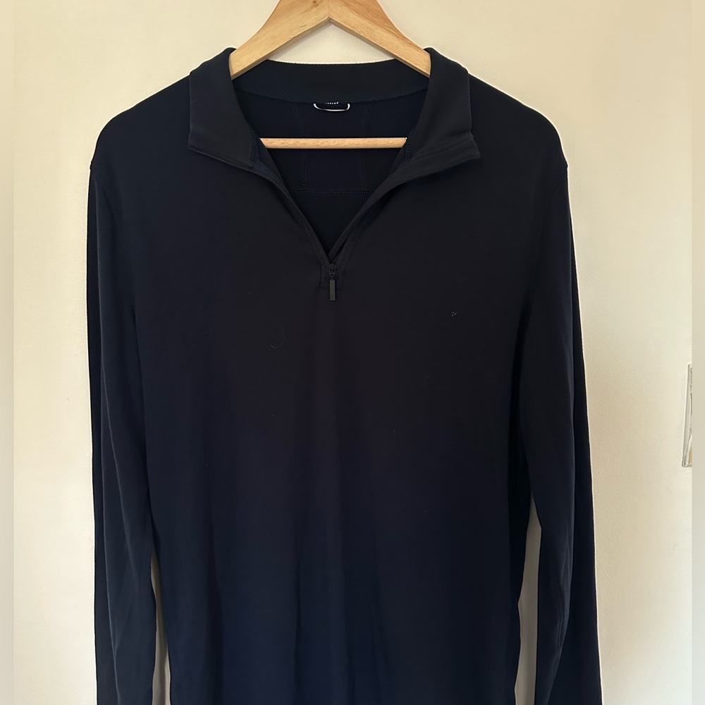 Kit and Ace Long Sleeve Navy Quarter Zip